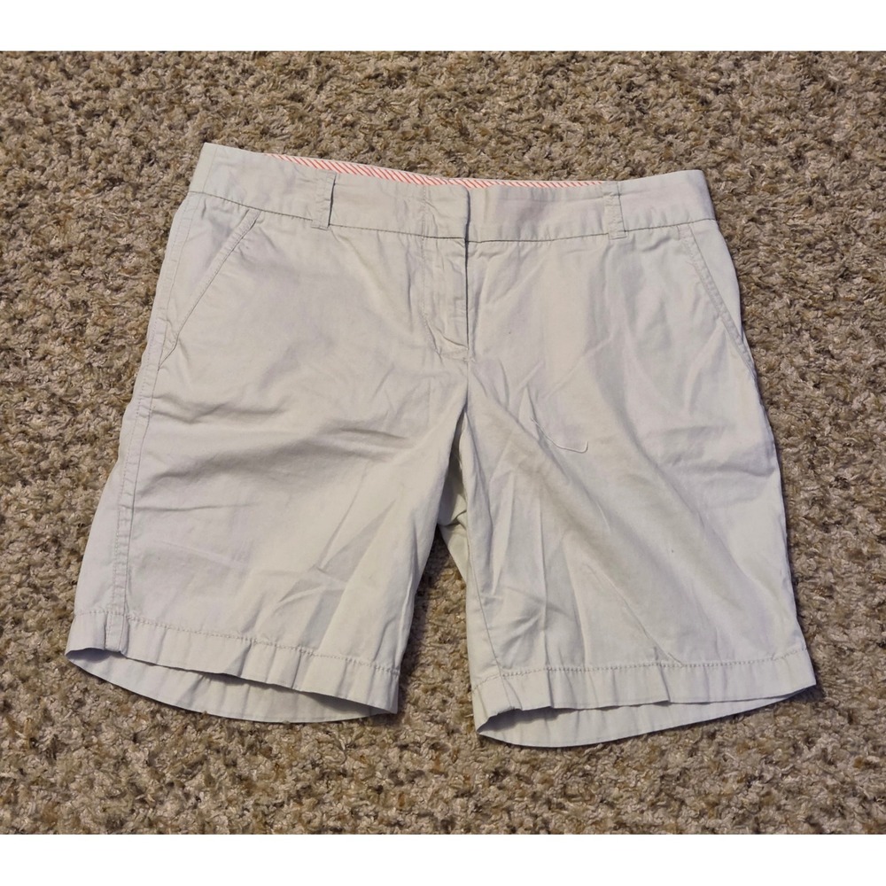 J.Crew‎ 100% Cotton Broken-In Chino Shorts Women's Size 4 Cream